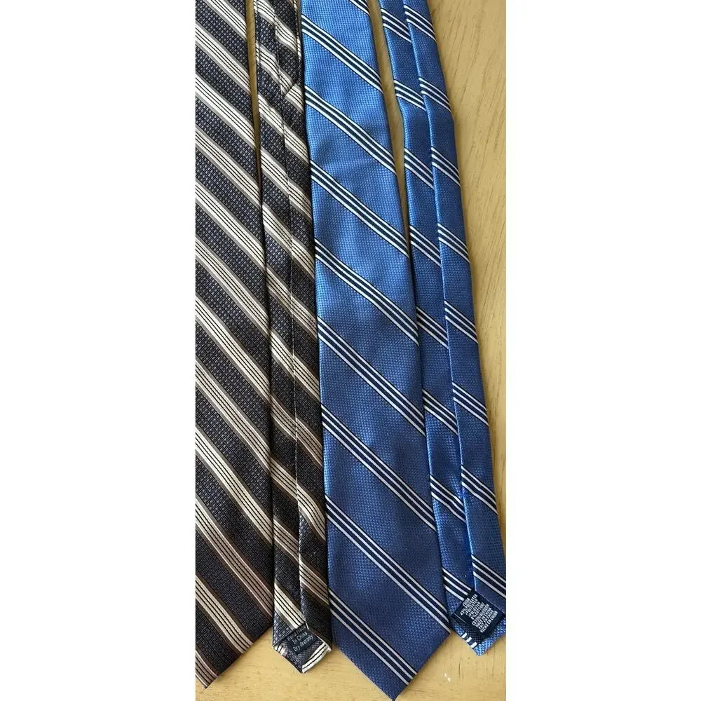 3 VTG striped Rep Ivy League Ties Academia classic business Grandpa Preppy 3”